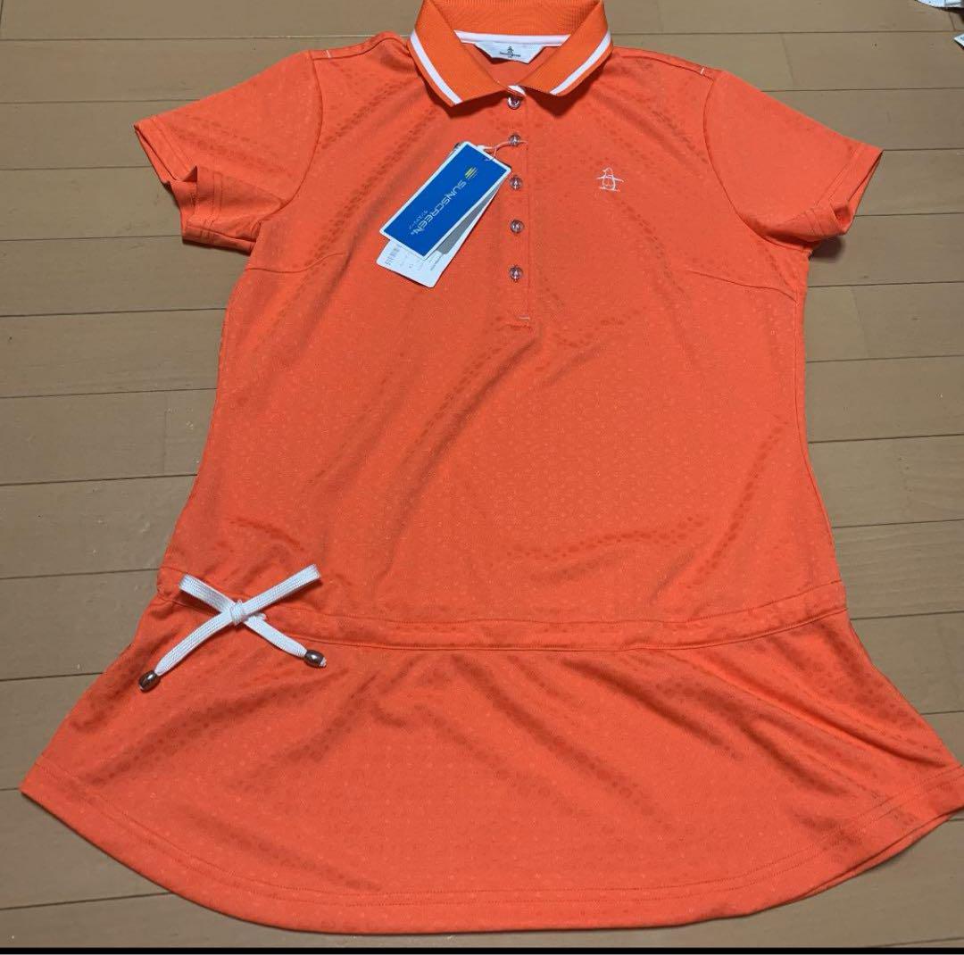 新品L MUNSINGWEAR マンシングウェア チュニック丈 ポロシャツ