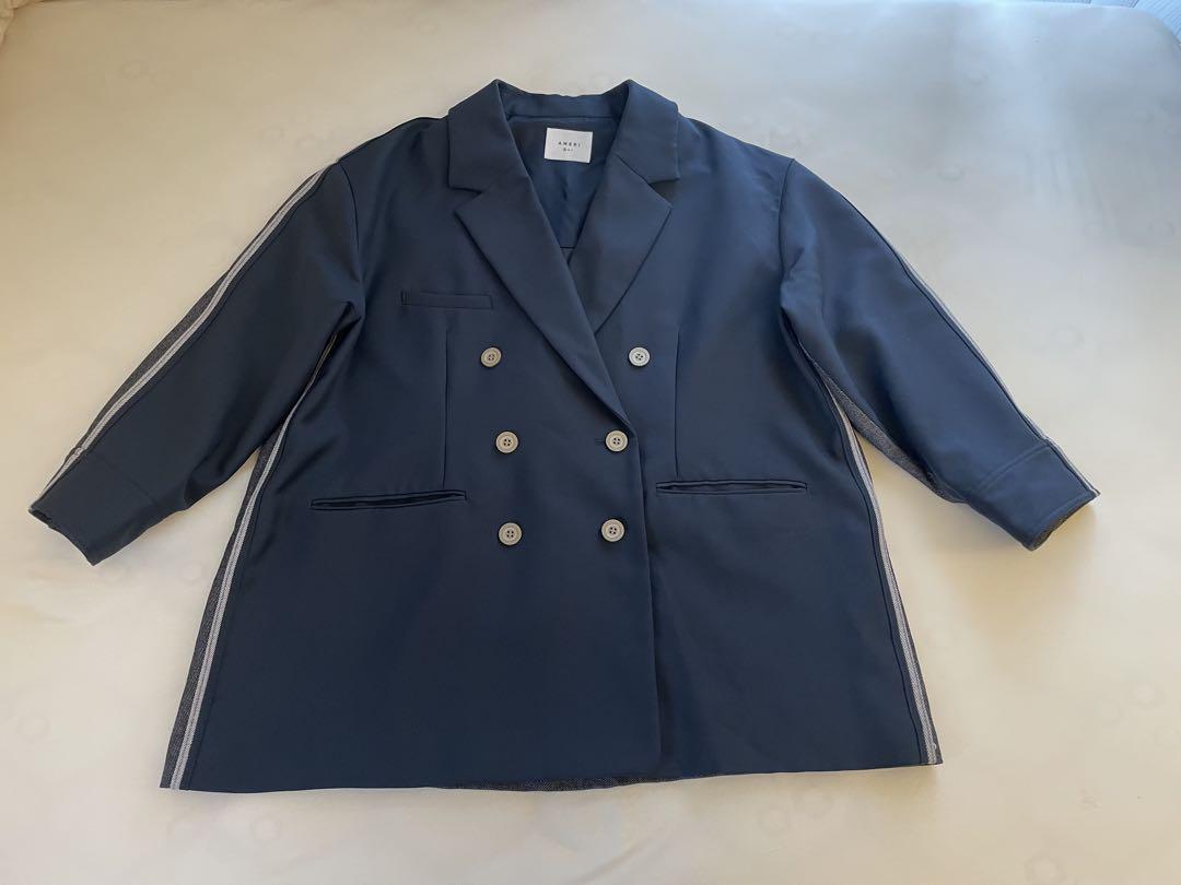 ジャケット・アウター AMERI VINTAGE BACK DENIM DETAIL BLAZER