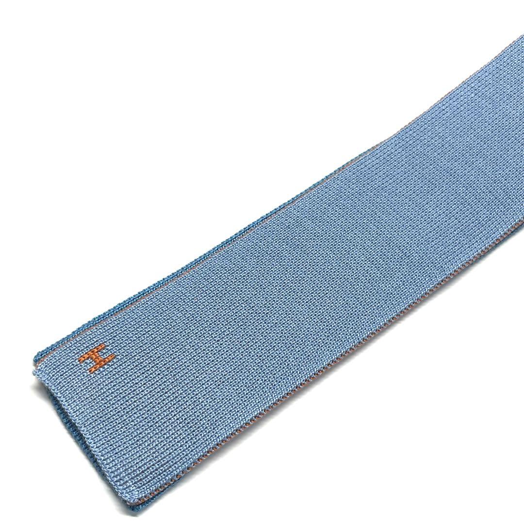 【未使用に近い✨】エルメス ネクタイ ニット 4way 無地 キャトルタン レア