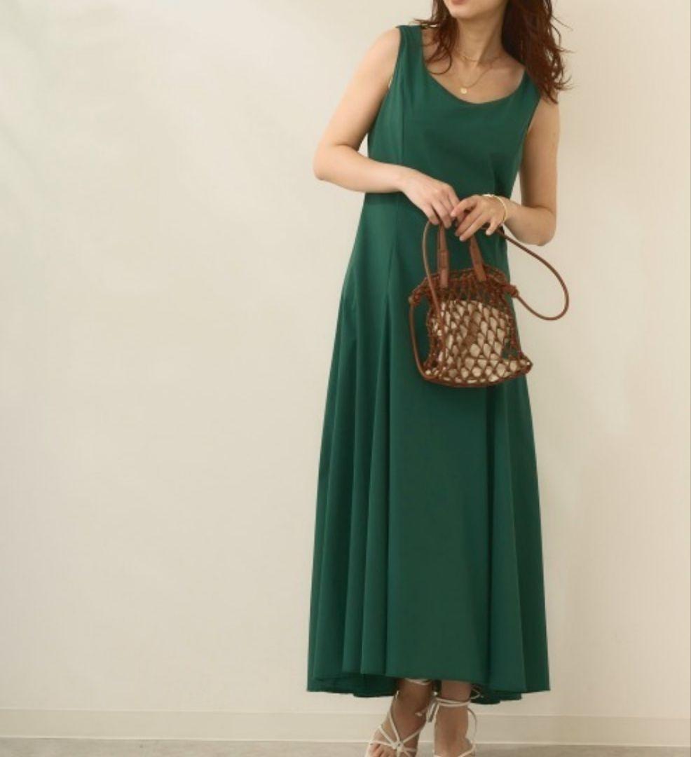 新品 オーシャンパシフィック ワンピース ノースリーブ グリーン