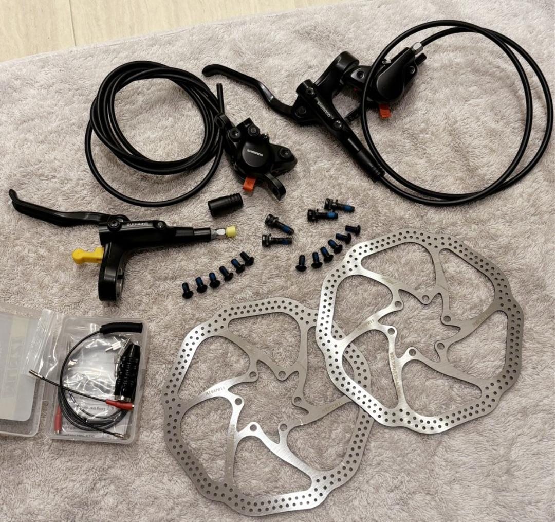 シマノMT200油圧ディスクブレーキ(インナケーブル)HS1ローター2枚付き