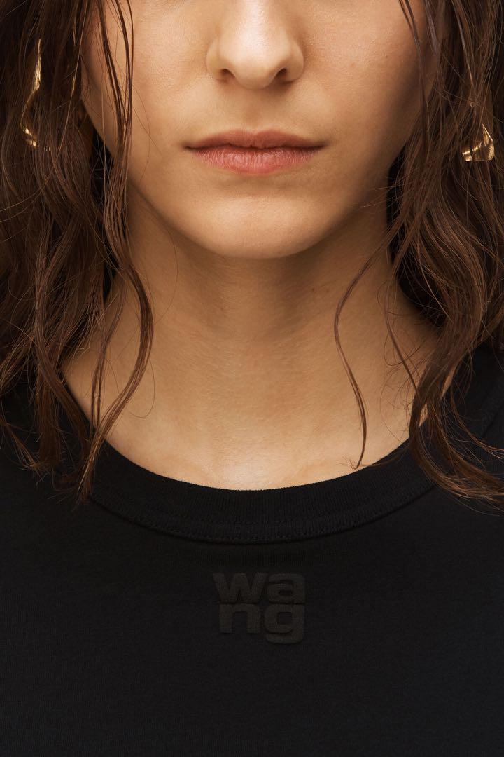 送料関税込 Alexander Wang アレキサンダーワン Tシャツ ロゴ ALEXANDER WANG(アレキサンダーワン) フロントロゴ刺繍Tシャツ