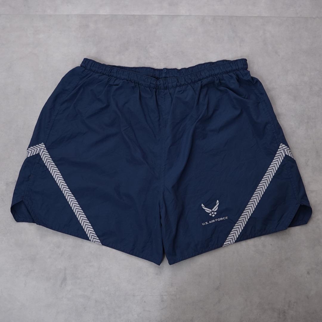 US ARMY エアフォース トレーニングパンツ ショーツ 紺 L 15107