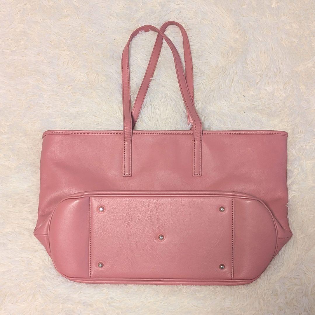 未使用レベル 希少カラー ビジネスレザーファクトリー トートバッグ 舟形 A4 ✨新品✨ビジネスレザーファクトリー 舟形トートバッグ ピンク