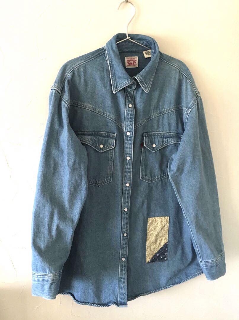 ◯Levis リーバイス デニムシャツ パッチワーク◯Mサイズ - メルカリ
