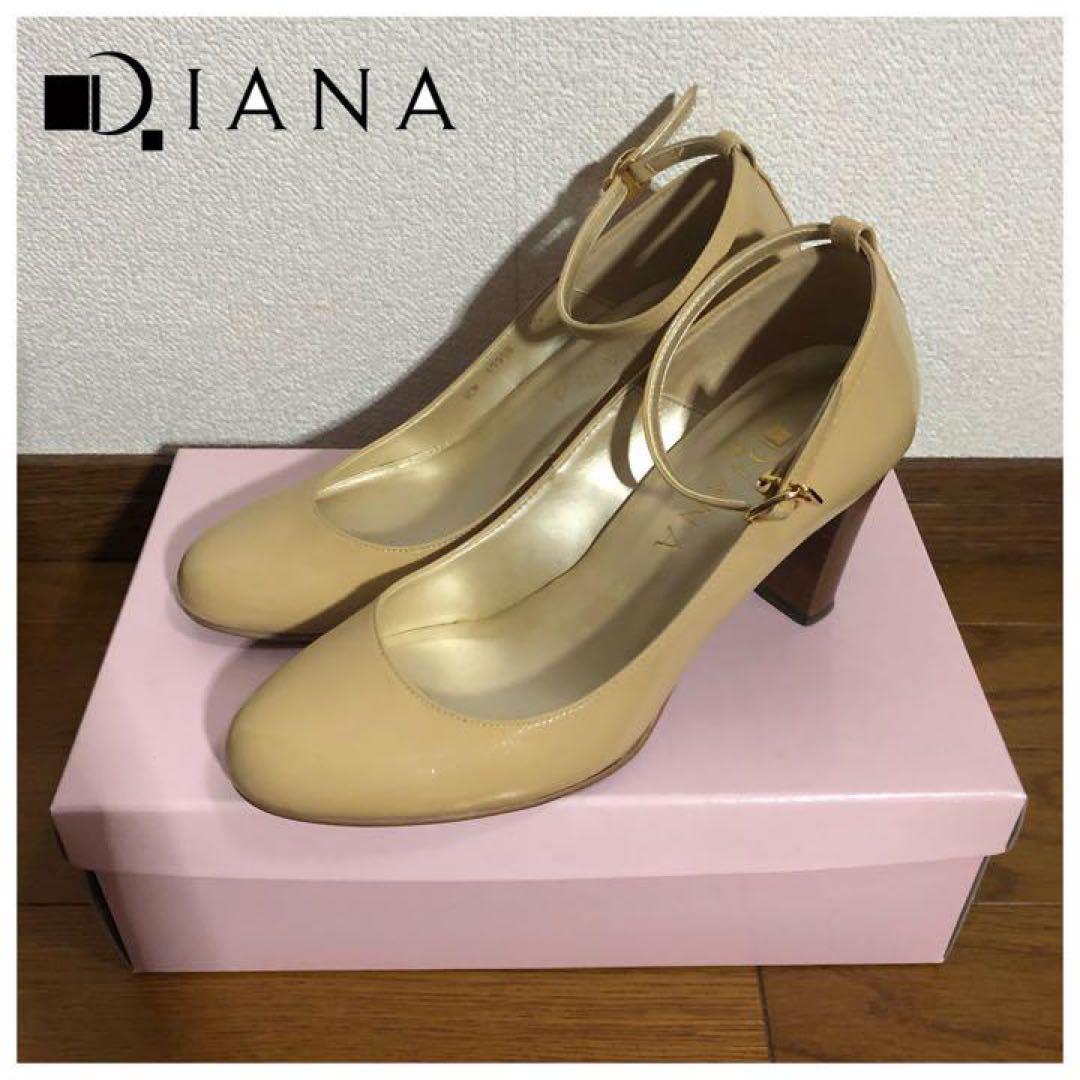DIANA パンプス ハイヒール ベージュ ストラップ 歩きやすい