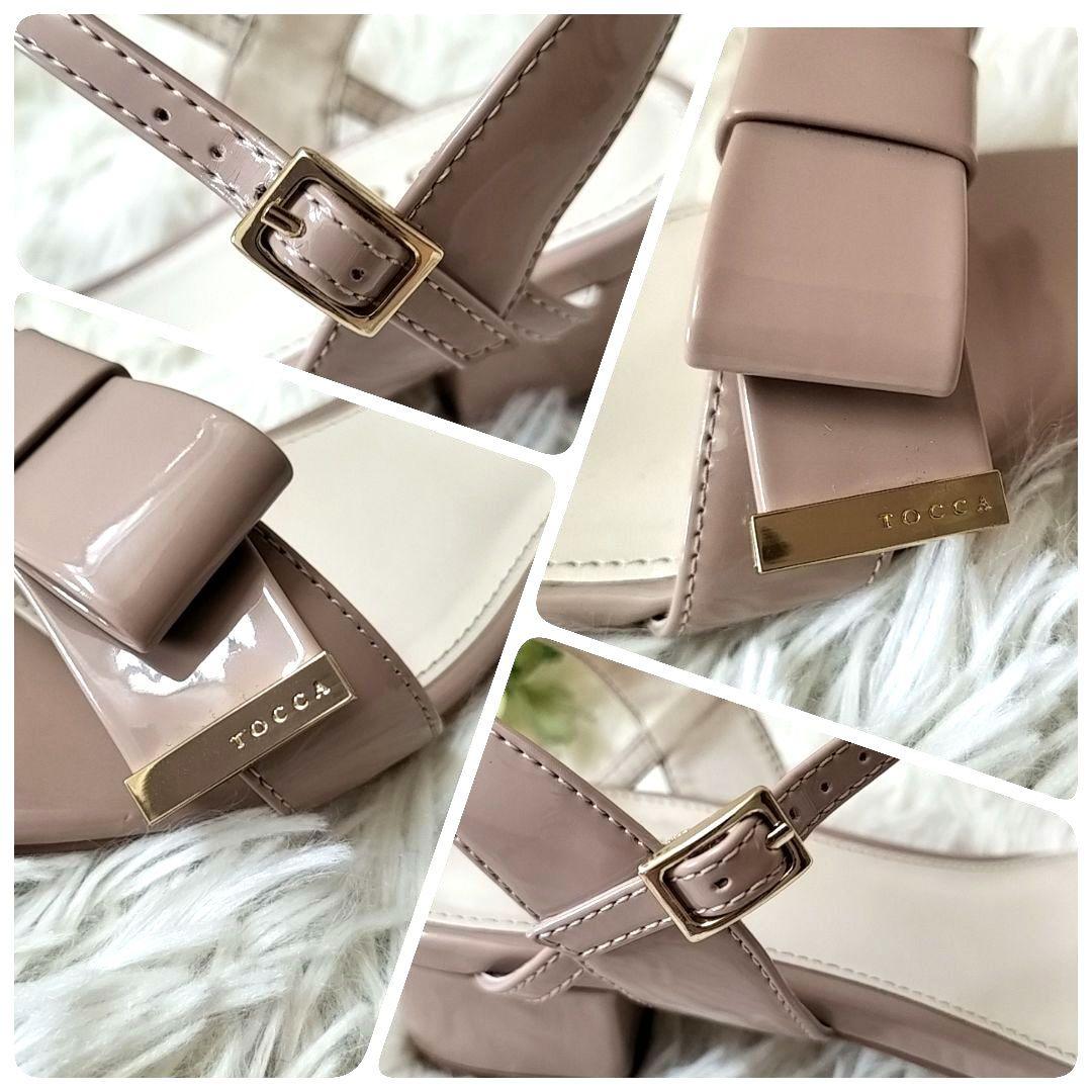 美品♡TOCCA トッカ リボン サンダル 24cm ストラップ くすみ