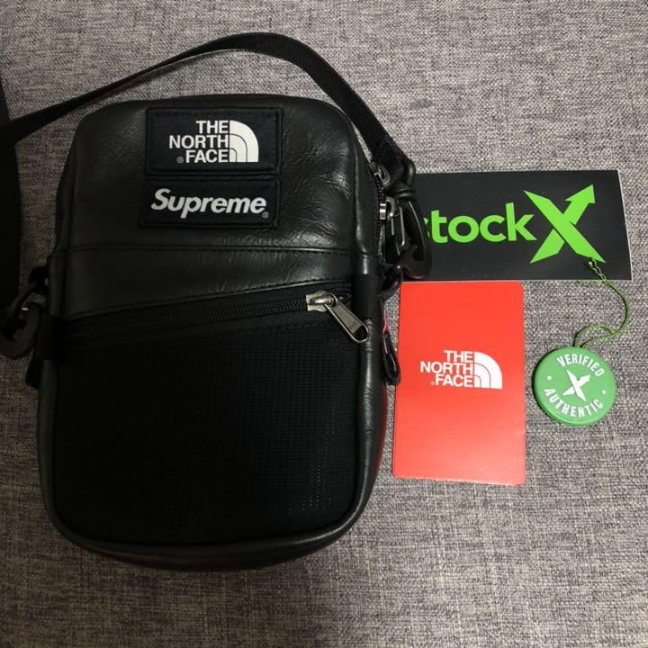 north face leather shoulder bag