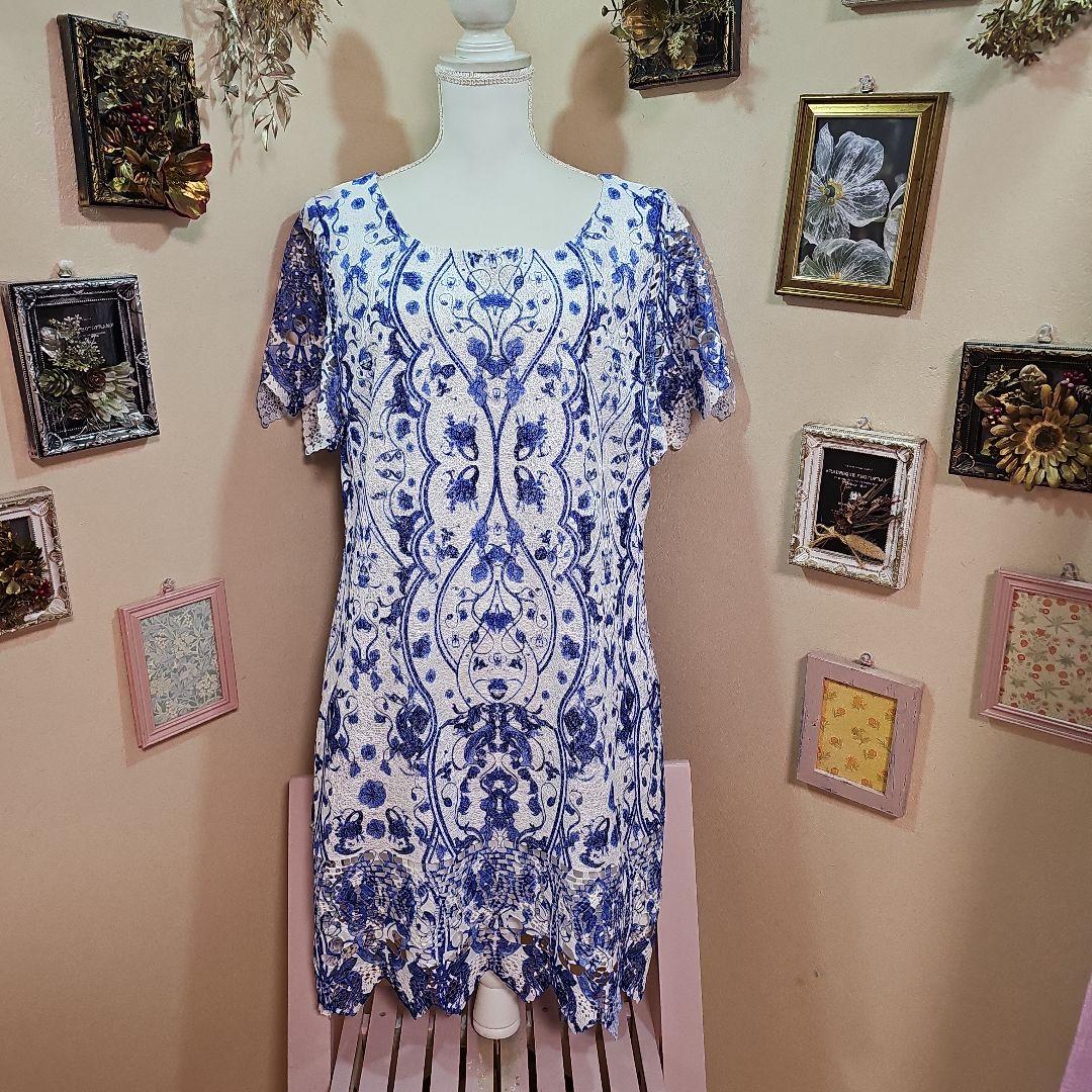 とても素敵な 総レースお上品な貴婦人 ワンピース