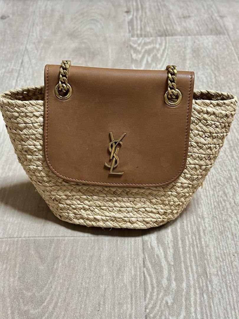 ♥︎YSL サンローラン　マノン　ストロー レザー かご2wayバッグ♥︎