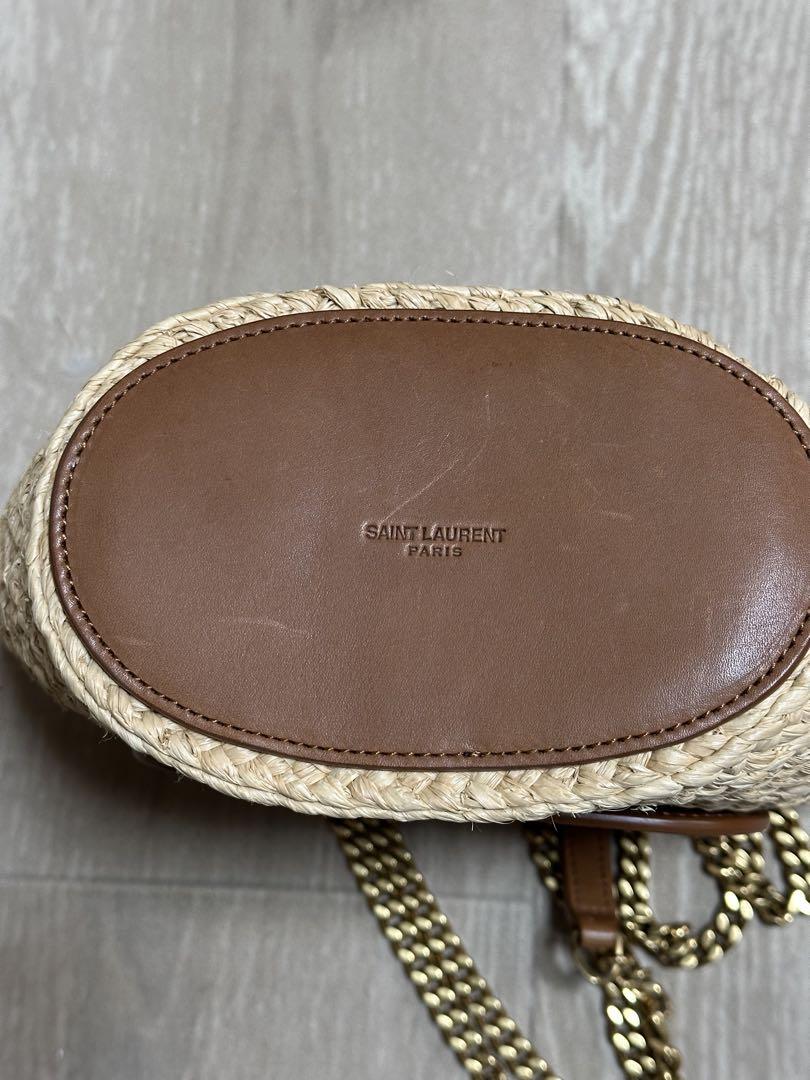 ♥︎YSL サンローラン　マノン　ストロー レザー かご2wayバッグ♥︎