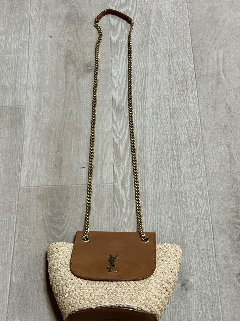♥︎YSL サンローラン　マノン　ストロー レザー かご2wayバッグ♥︎