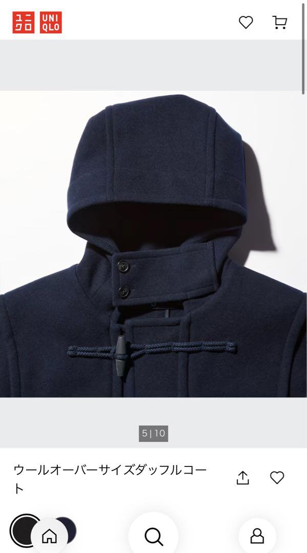 UNIQLO +J ウールオーバーサイズダッフルコートブラック