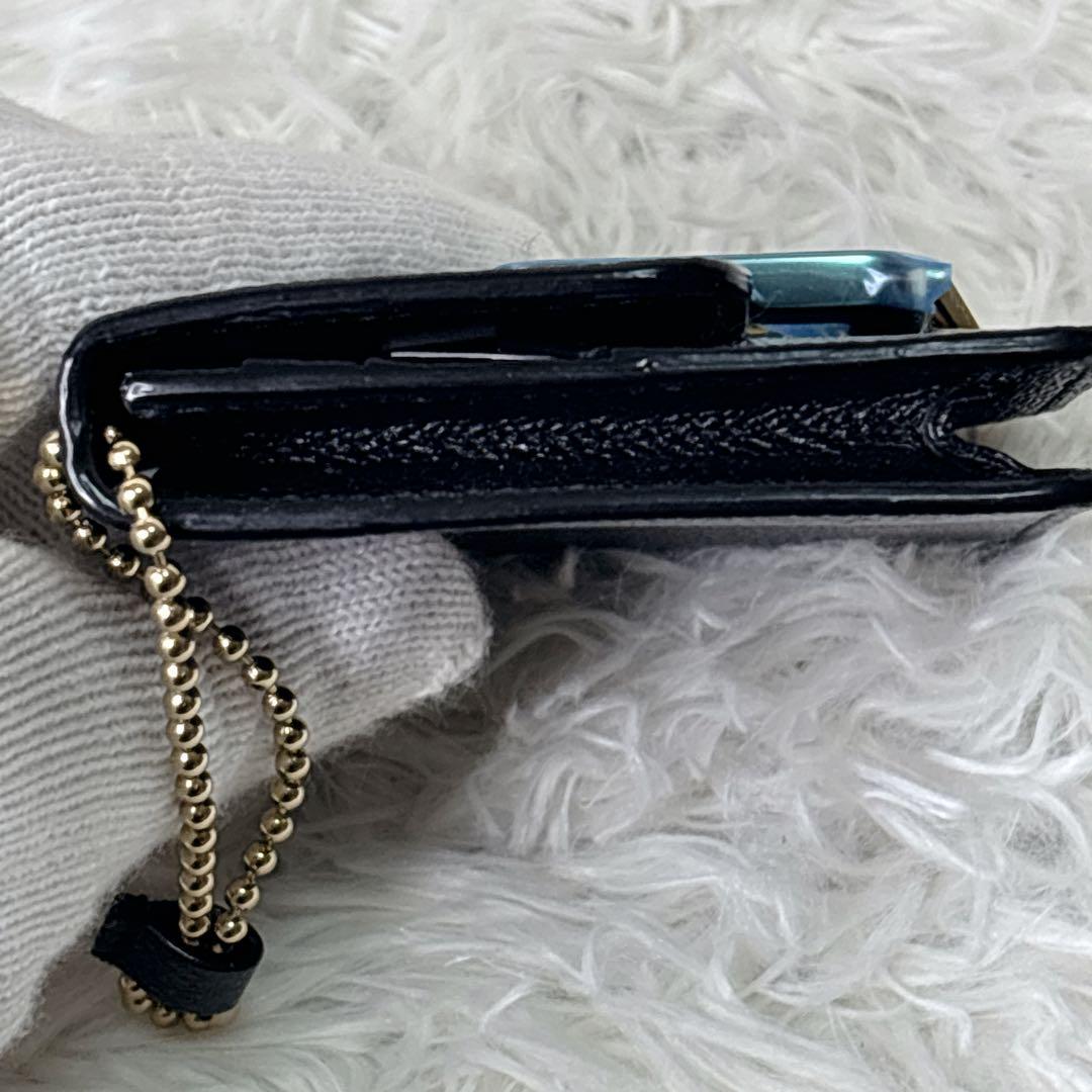 新品　BALLY カードケース　名刺入れ　ゴールド金具　チェーンストラップ