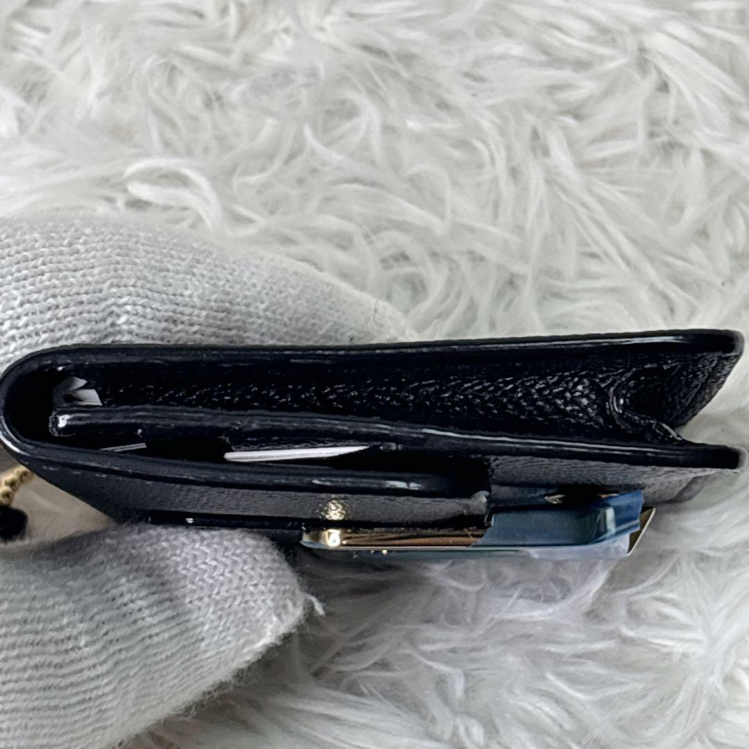新品　BALLY カードケース　名刺入れ　ゴールド金具　チェーンストラップ