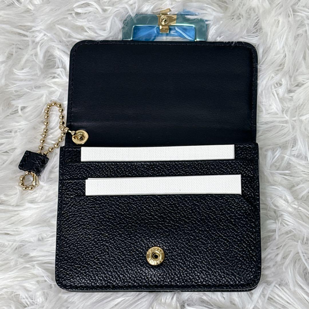 新品　BALLY カードケース　名刺入れ　ゴールド金具　チェーンストラップ