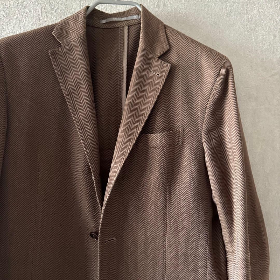 Cantarelli カンタレッリ ヘリンボーン織 テーラードジャケット