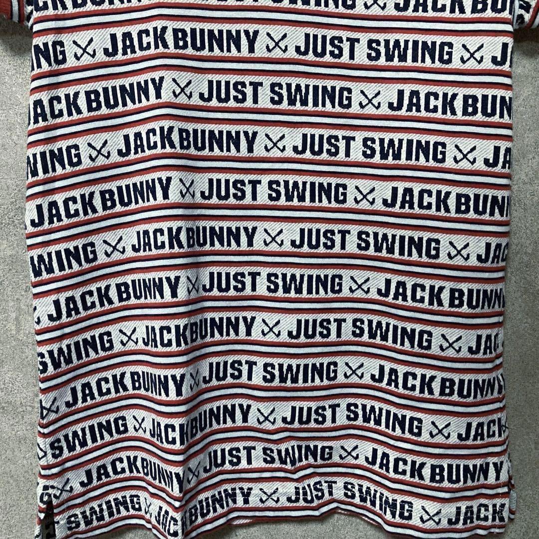 Jack Bunny ジャックバニー 総柄 ロゴ ポロシャツ ゴルフウェア 半袖