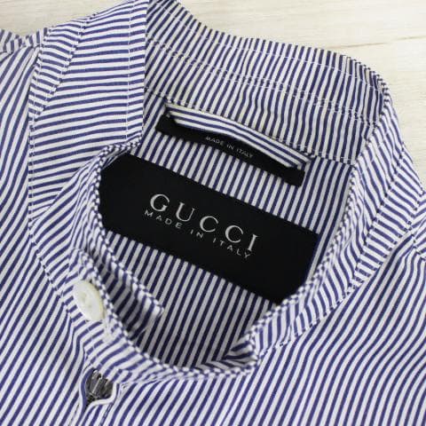◇GUCCI コットンジップ ブルゾン ストライプ 304812 Z0273 ◇GUCCI コットンジップ ブルゾン ストライプ 304812 Z0273