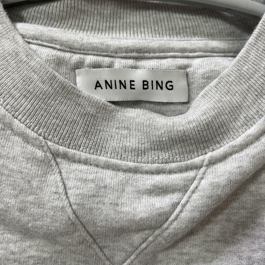 anine bing プリント グレー トレーナー