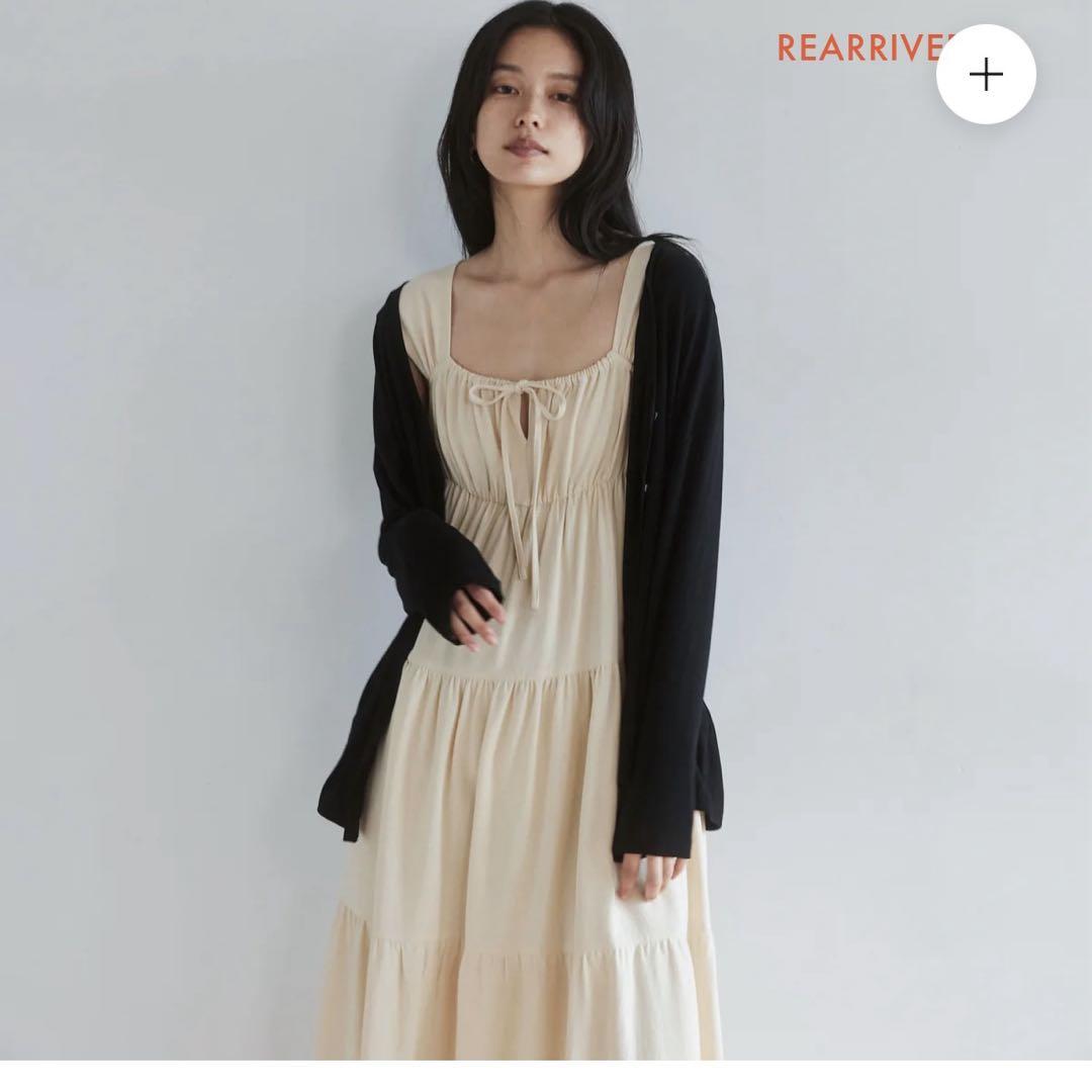 シールームリン　searoomlynn RIBオーバーVネックカーディガン
