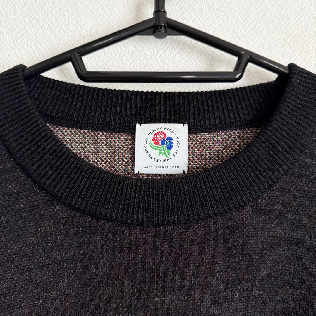 美品】ミスタージェントルマン VIOLA & ROSESクルーネックセーター