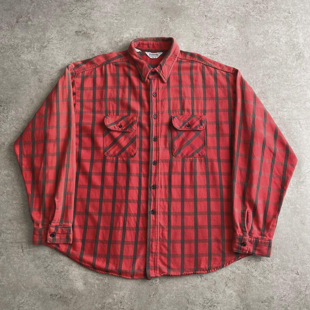 FIVE BROTHER 70~80年代 四角タグ ネルシャツ USA 3XL 70s 70年代 80s 80年代 アメリカ製 ファイブブラザーズ 長袖