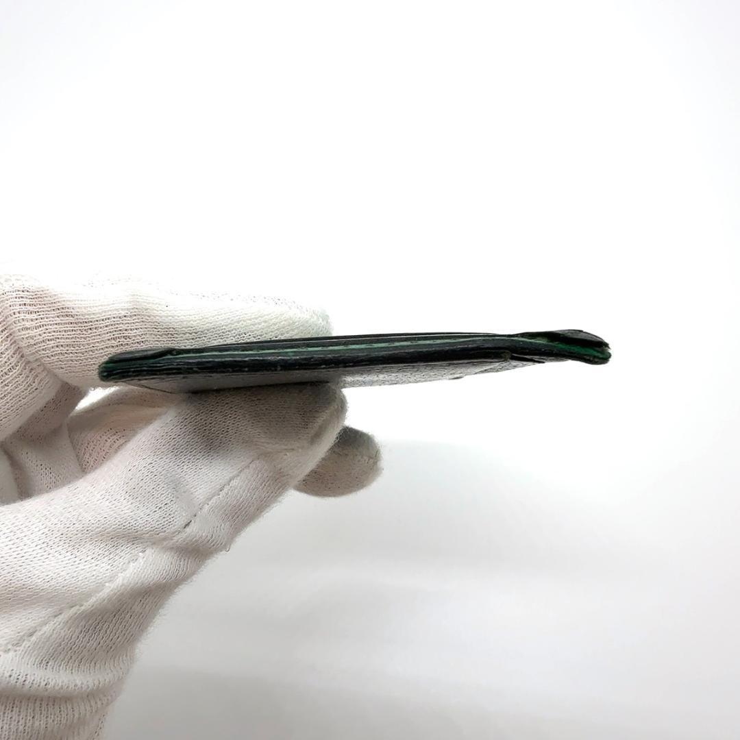 ◇エルメス◇レザー/カードケース/ブラック/グリーン/名刺入れ/刻印:A ◇エルメス◇レザー/カードケース/ブラック/グリーン/名刺入れ/刻印:A