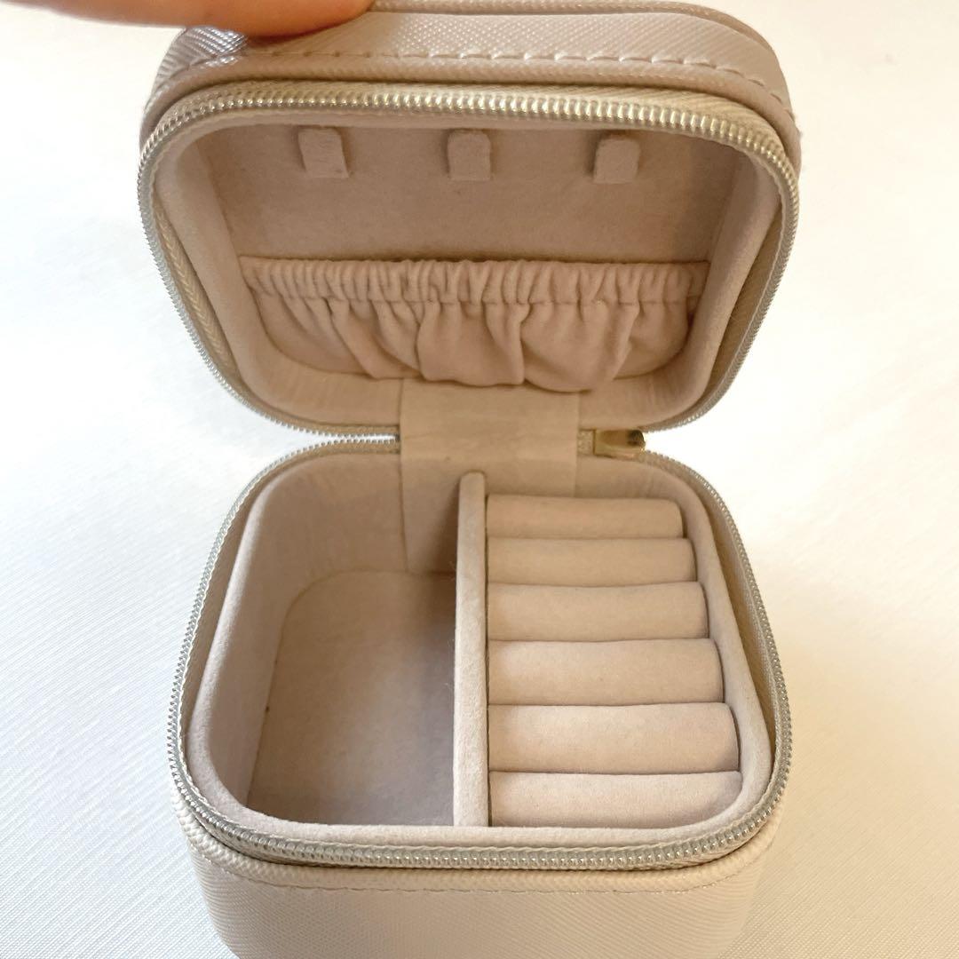 Francfranc バイカラー トラベル ジュエリーボックス S ベージュ
