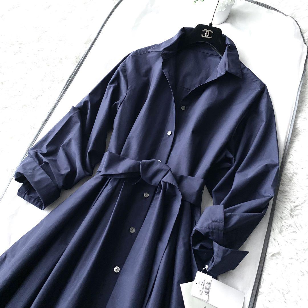 ★決算特価商品★ 新品タグ付き‼️ 2024年 シャツワンピース タックフレア Leilian ワンピース