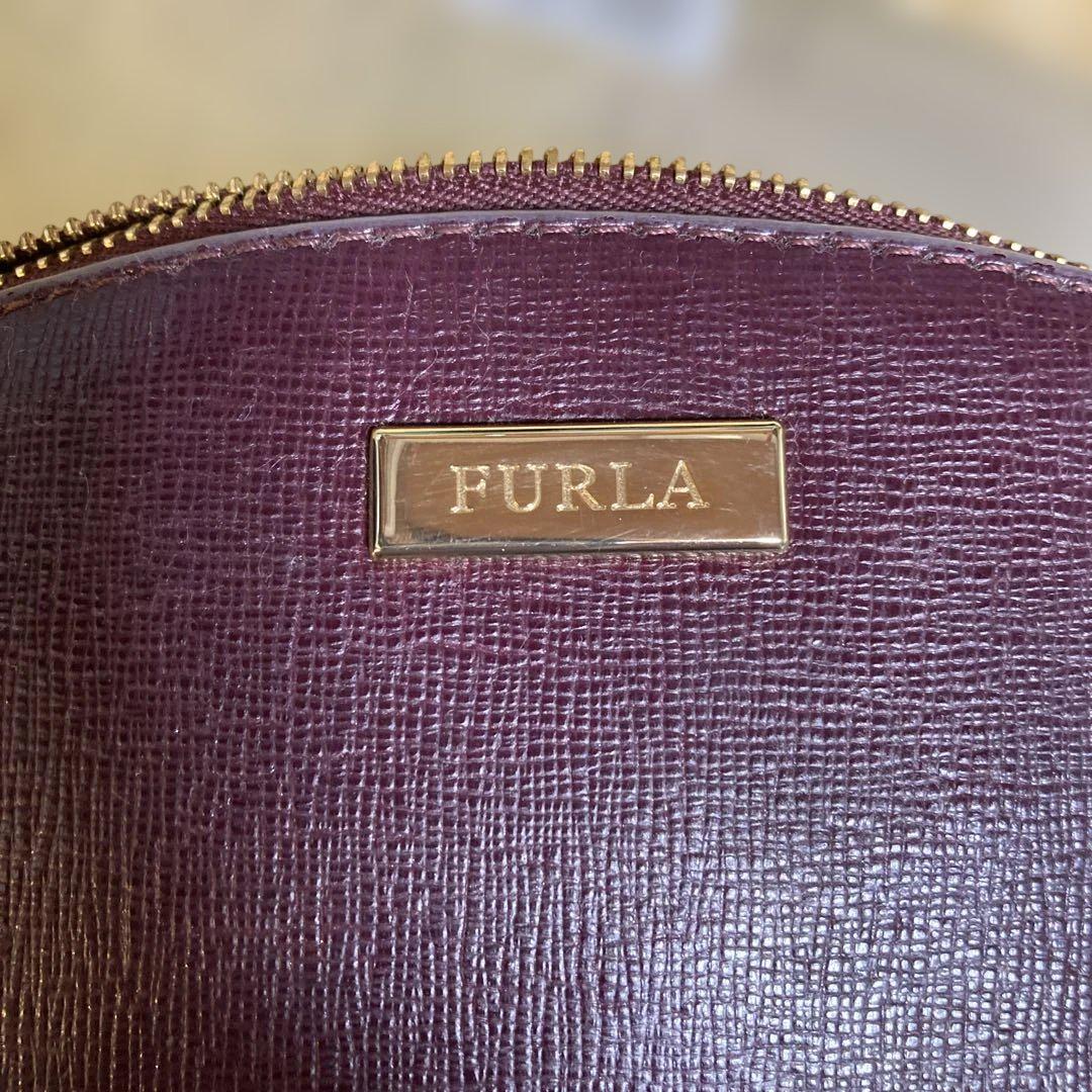 FURLA レザー ポーチ パープル FURLA Furla フルラ ポーチ エレクトラ コスメポーチ パープル系