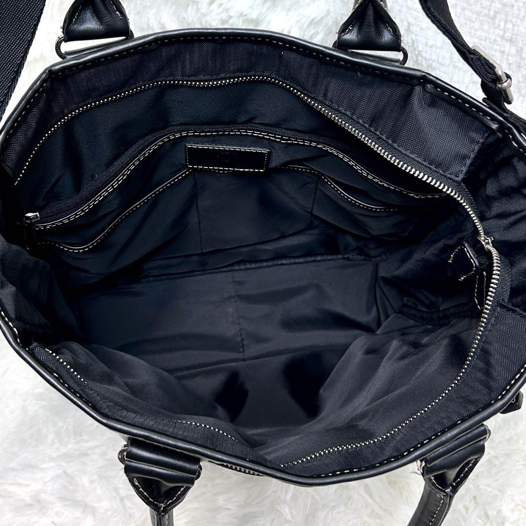 【極美品】 Men's Bigi 2way トートバッグ レザー使用 A4○