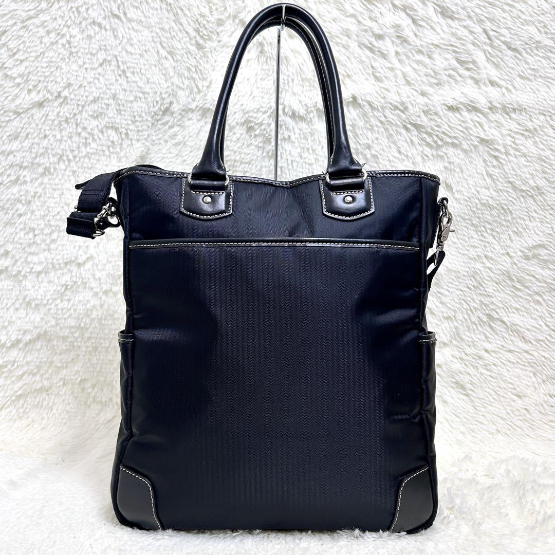 【極美品】 Men's Bigi 2way トートバッグ レザー使用 A4○