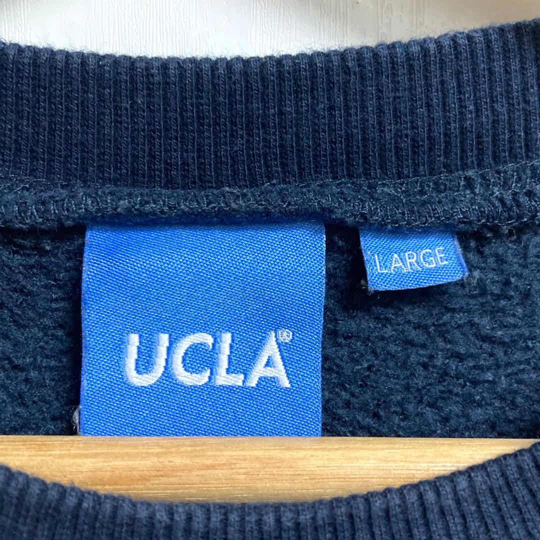 レア！背面もデザインあり！UCLA リバースウィーブ型 スウェット L ネイビー