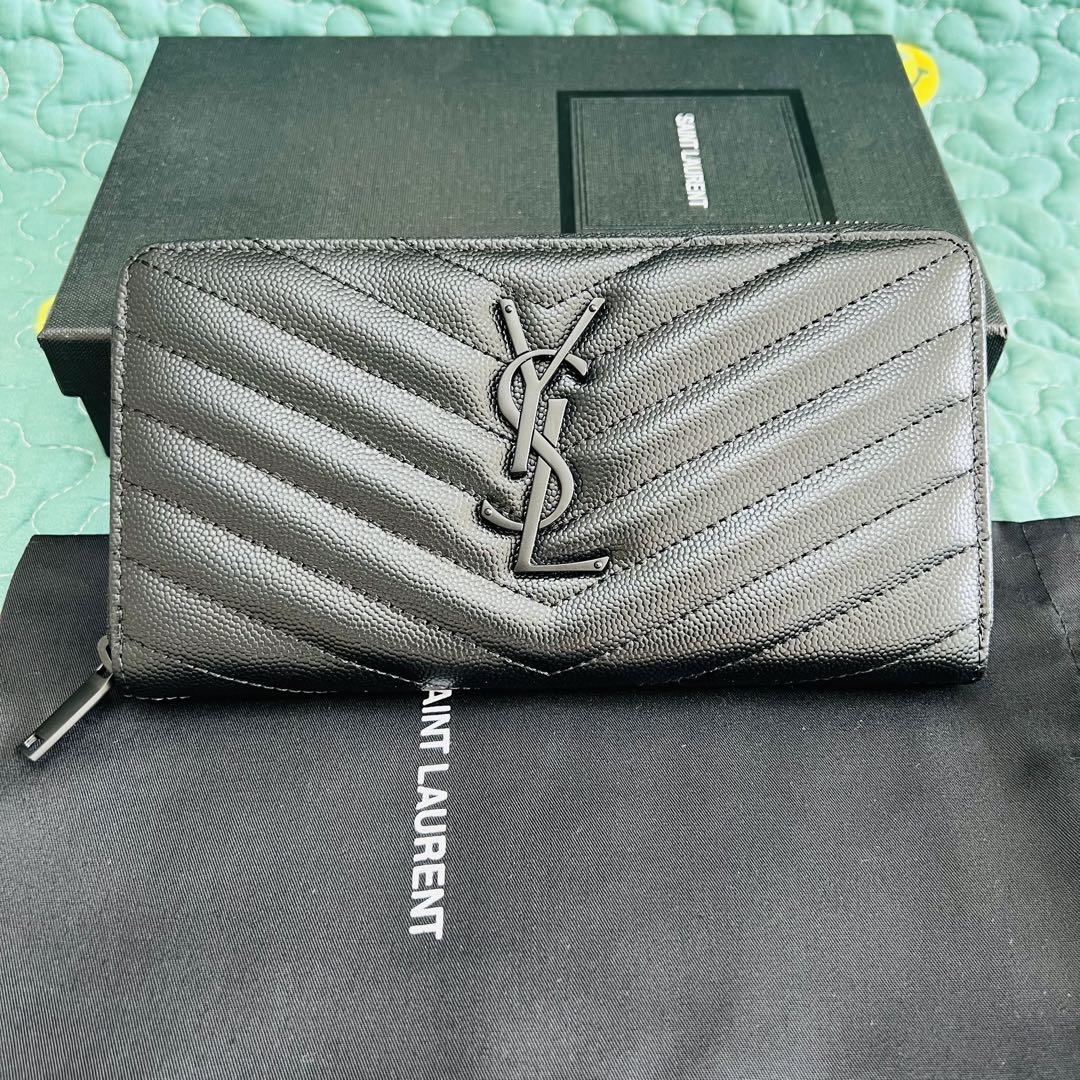 SAINT LAURENT ブラック長財布
