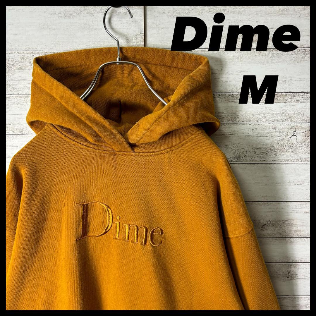 2738 Dime ダイム 刺繍ロゴ パーカー M オレンジ