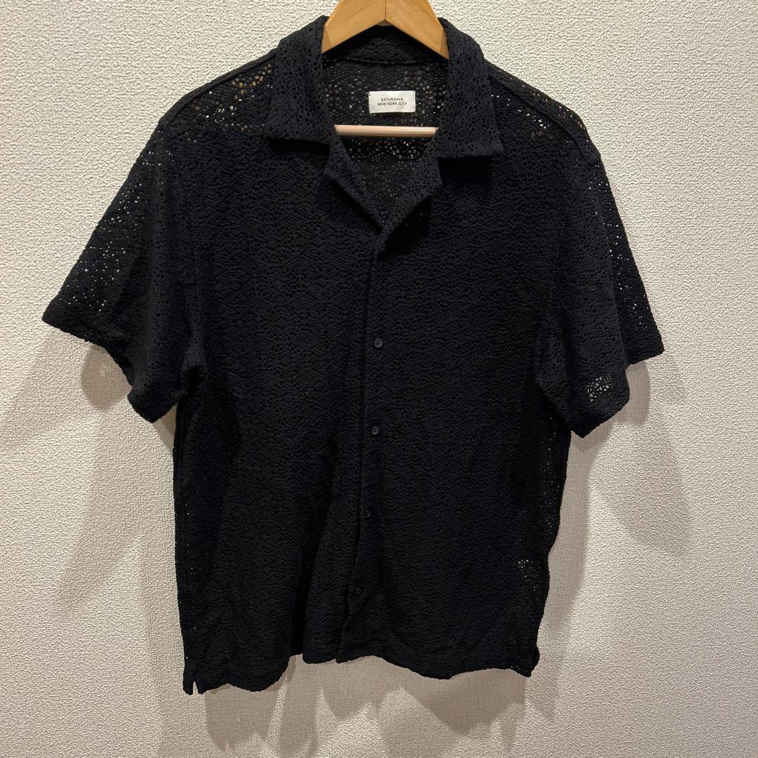 【美品】saturdays nyc 半袖シャツ　レースシャツ