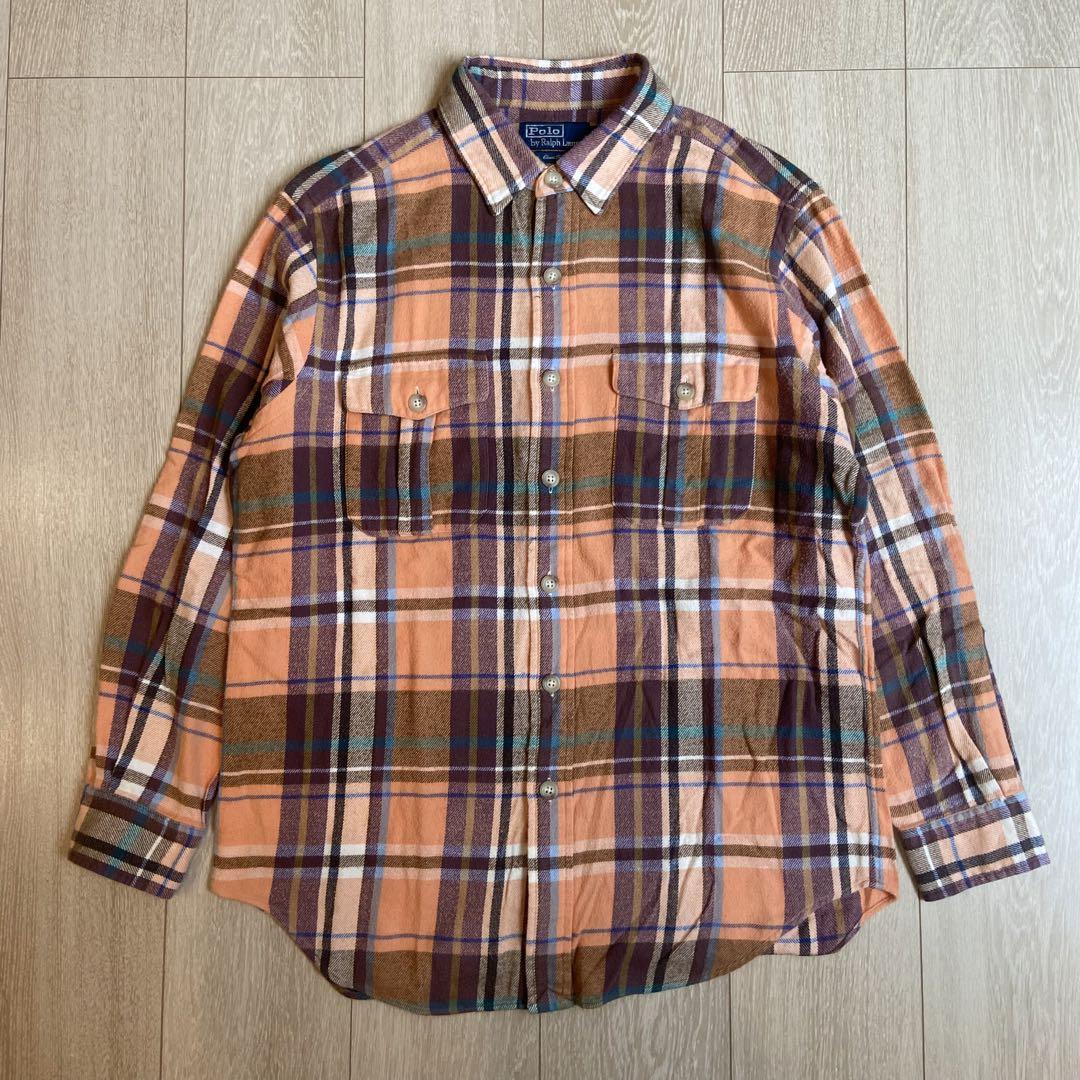 ralph lauren 90s ネルシャツ 長袖シャツ 古着 vintage