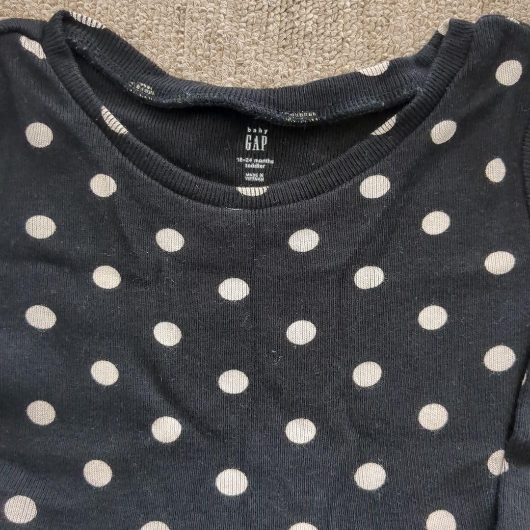 Baby GAP ドット柄 黒のレースワンピース 18-24 months 画像2