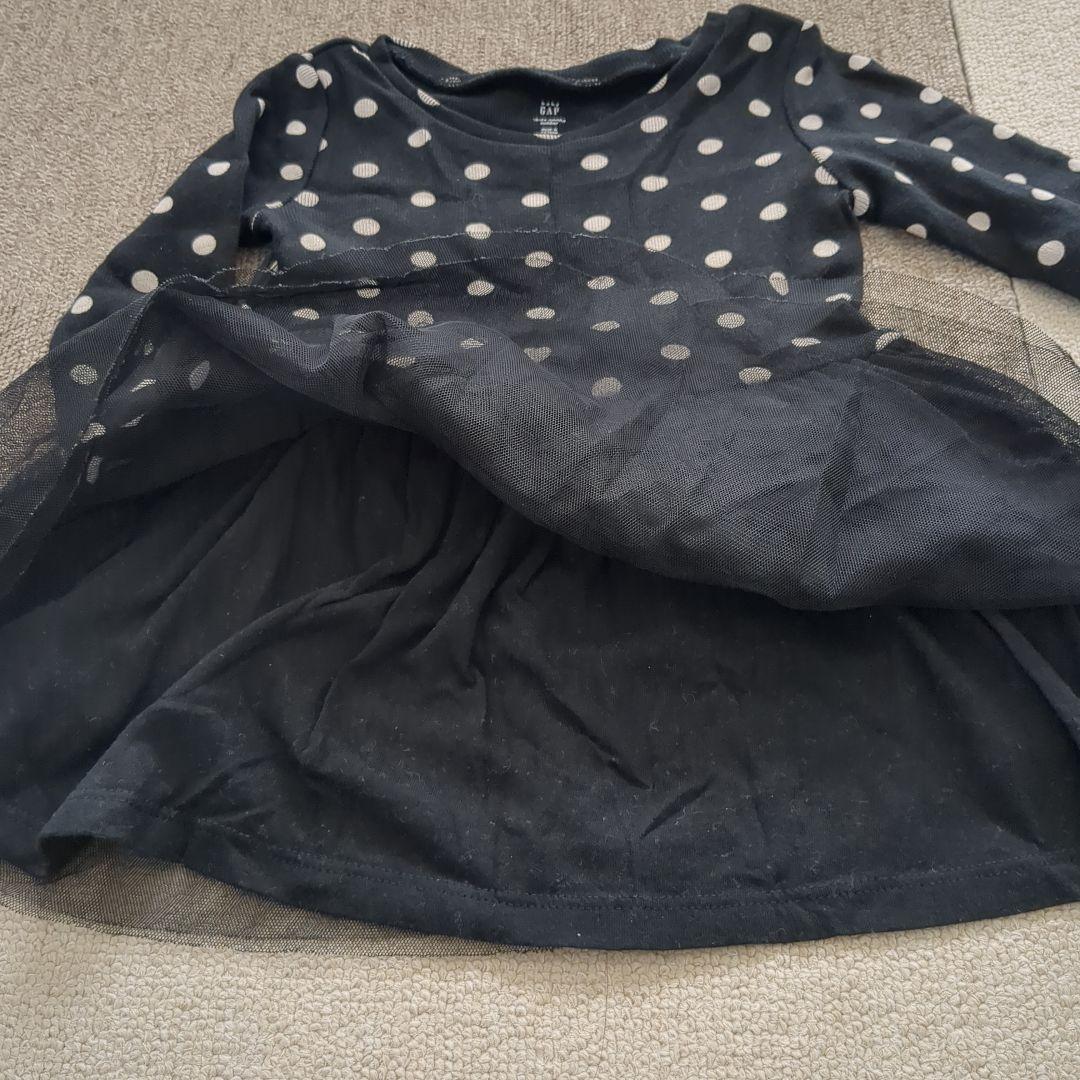 Baby GAP ドット柄 黒のレースワンピース 18-24 months 画像4