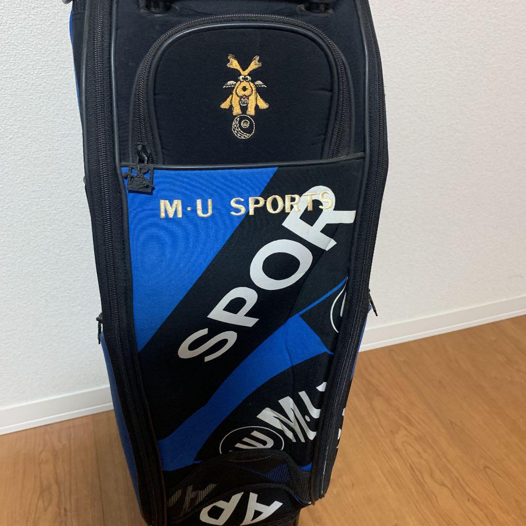 M.U SPORTS キャディバッグ キャスター付き ブルー✖️ブラック