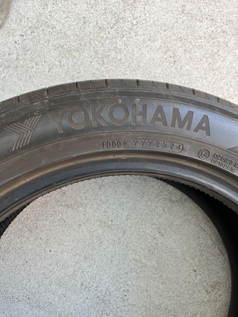 送料込み225/55r18YOKOHAMAアドバン24年製造2本バリ山
