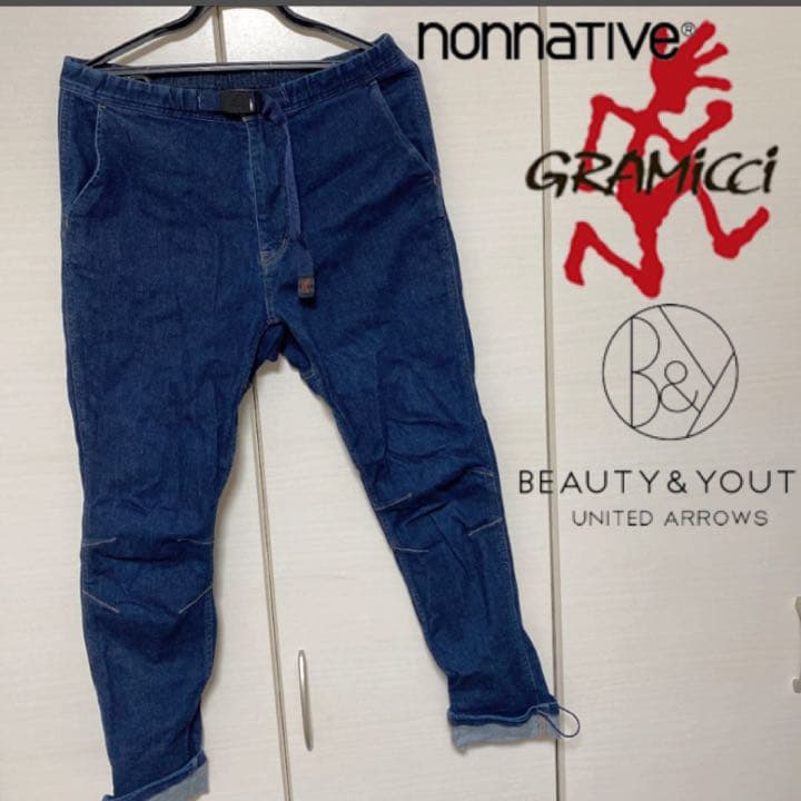 グラミチ アローズ ノンネイティブ M デニム ストレッチ パンツ メンズ