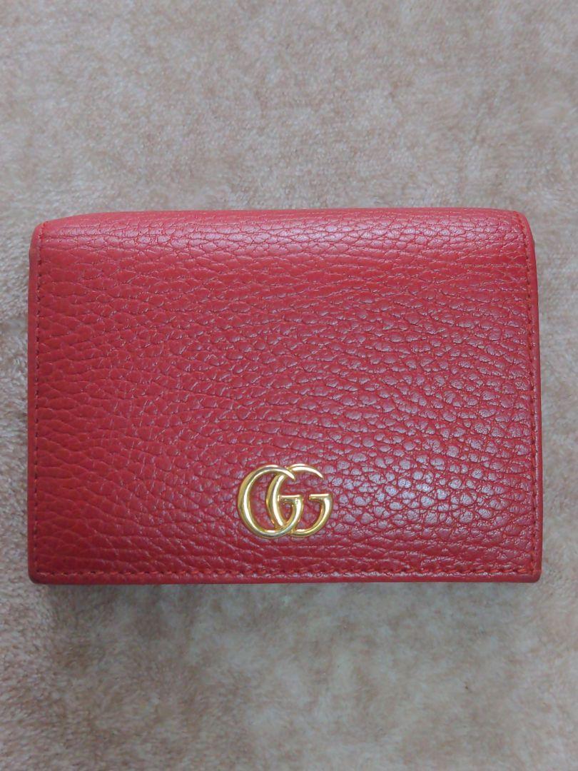 ［美品］GUCCI　マーモント　二つ折り財布