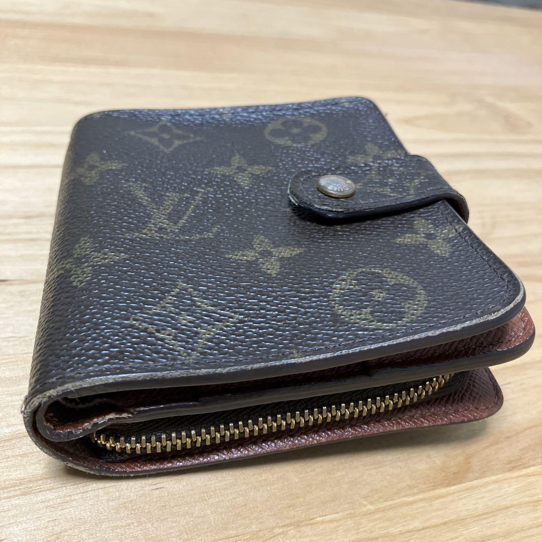 ルイヴィトン モノグラム コンパクトジップ 二つ折り財布