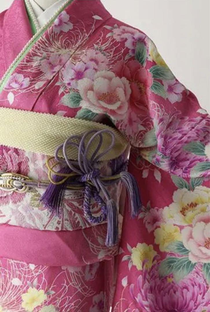 美品】振袖 ピンク 単品