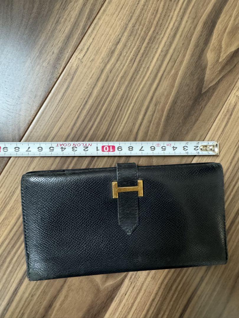 HERMES エルメス　ベアン　財布　長財布　黒