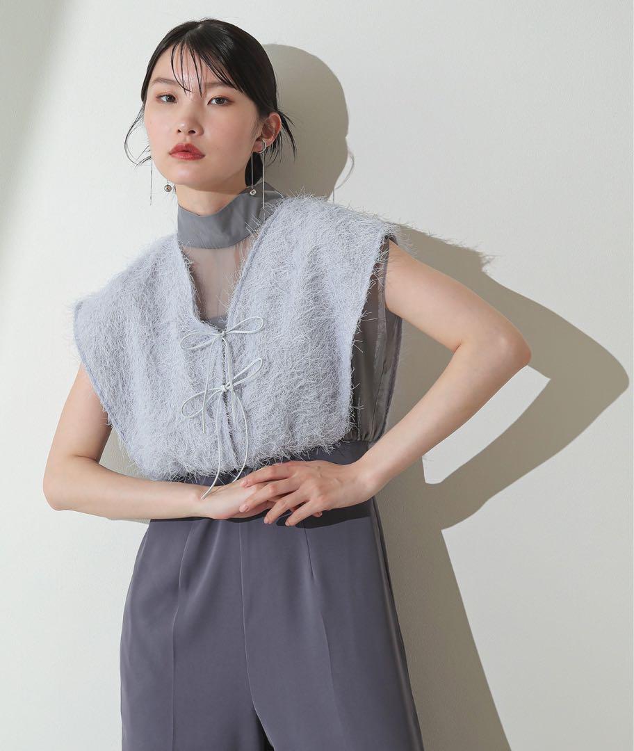 kana オールインワン　パンツドレス　グレーパープル