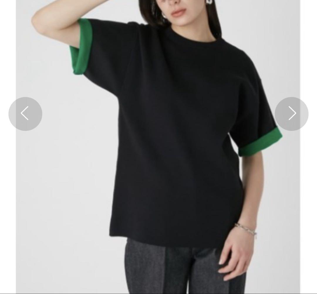 ミラオーウェン　ダブルフェイス配色ニットプルオーバー　size 1