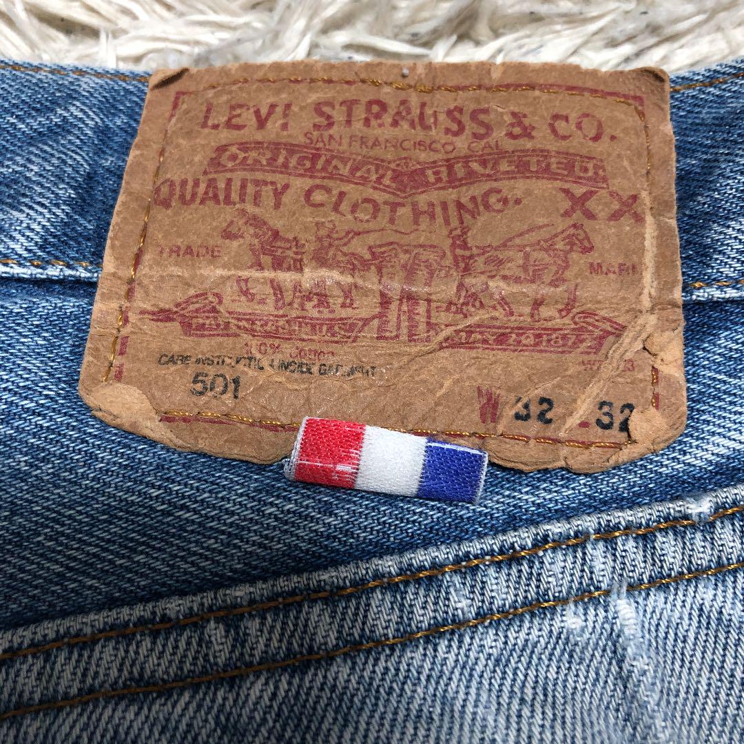 オリジナル フランス製リーバイス Levi S 国旗タブ付き 501 デニム ジーンズ Revuemusicaleoicrm Org